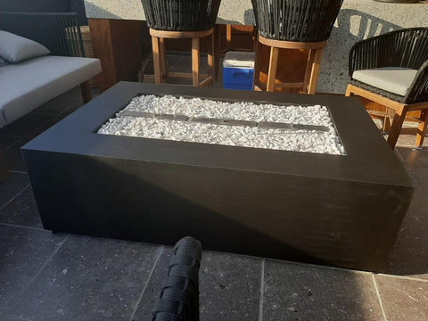 Chimenea Nogal Acero Grande