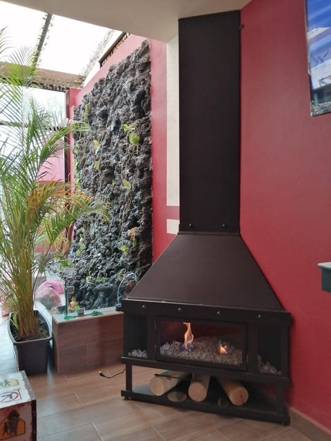 Chimenea Tradicional Esquinera 2Q con Tiro