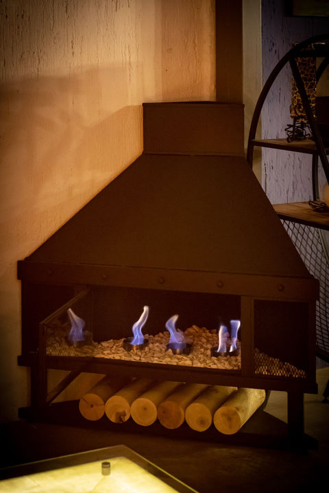Chimenea Esquinera de 3 quemadores