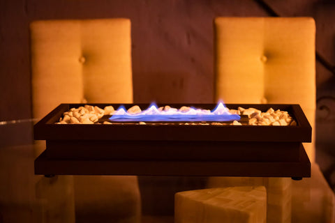 Chimenea Julietta con quemador rectangular