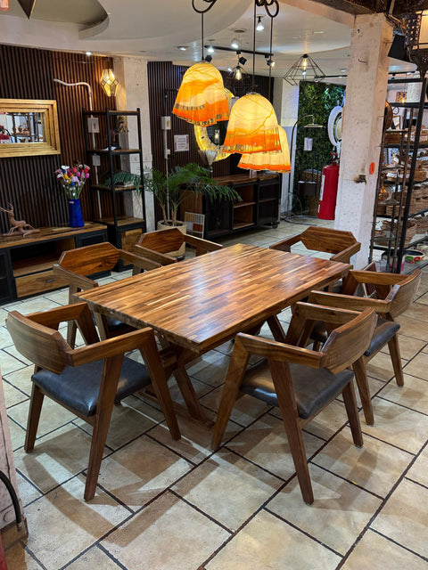 Comedor Sayulita con 6 sillas Bernal