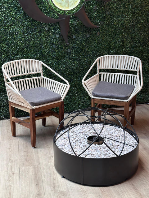 Set silla Huatulco con chimenea Leónidas