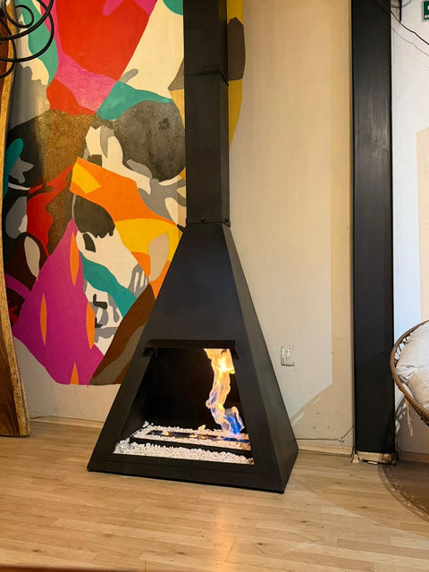 Chimenea Brazza con tiro